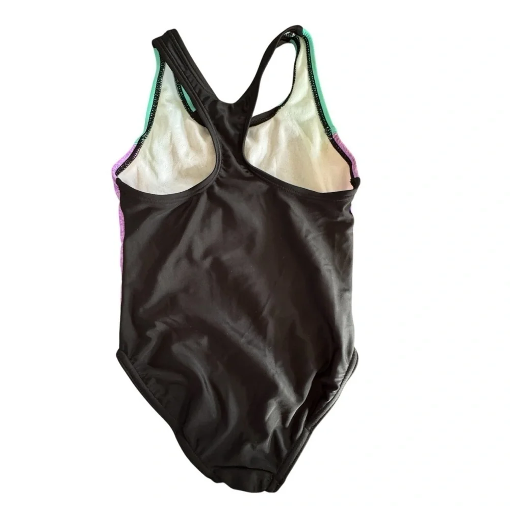Girl’s Speedo One Piece Bathing Suit Size XS Racerback UPF 50+  Swim